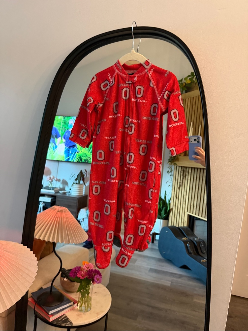 Ohio State Red Kids Footed Pajamas - University Logo Sleeper